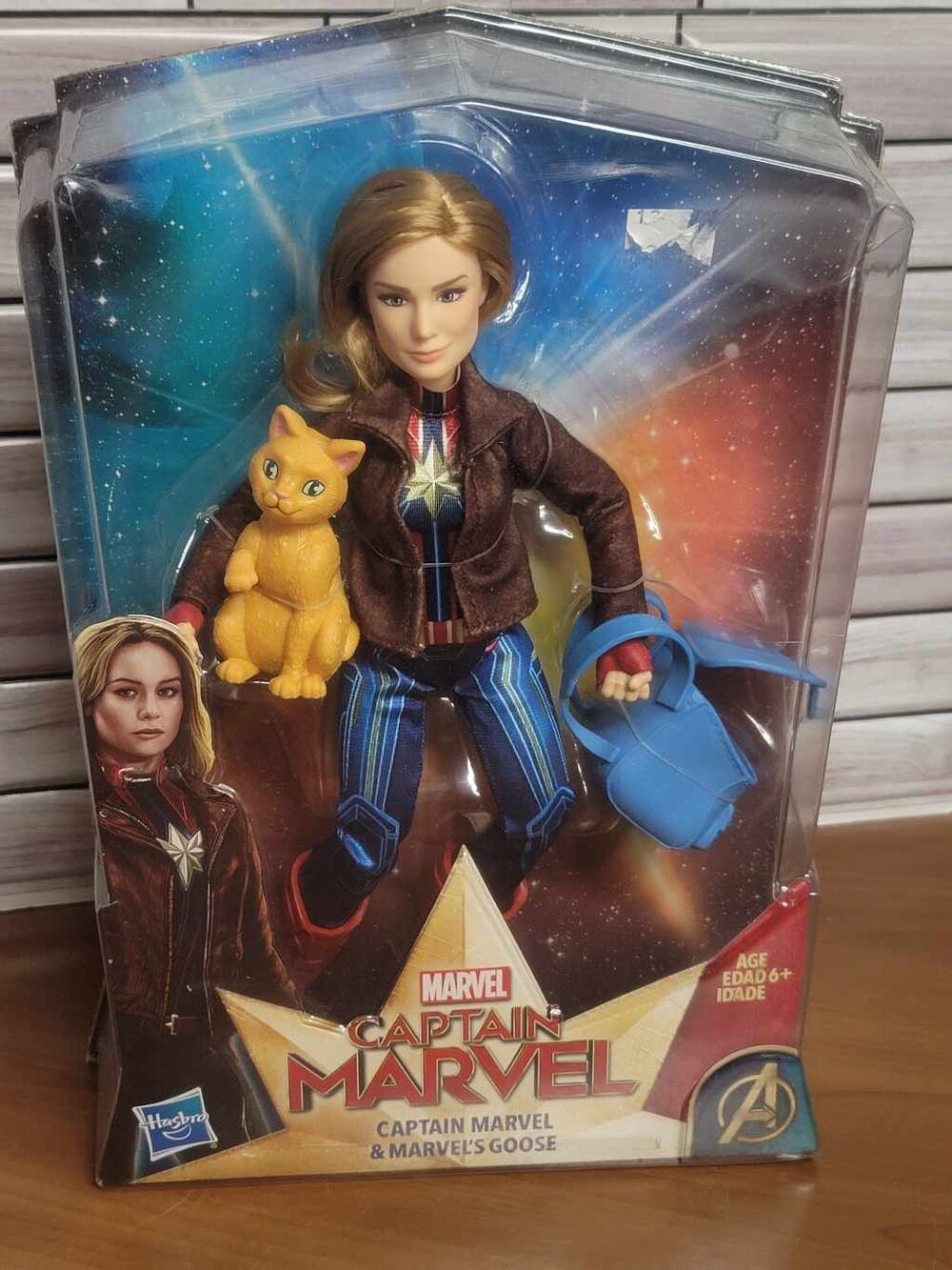 Marvel Movie Captain Marvel Super Hero Doll & Marvel's Goose the Cat New In Box